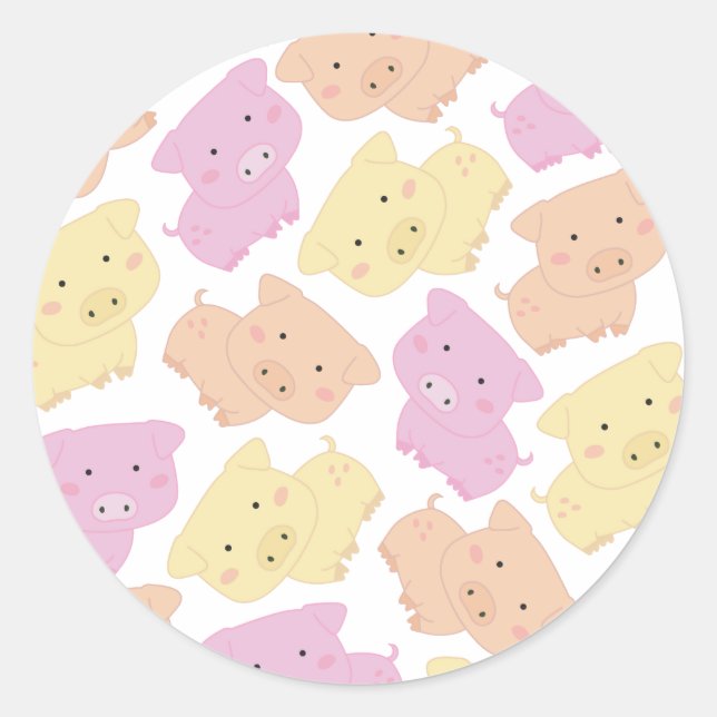 Cute Little Piggy Pig's Farm Animal Stickers (Front)