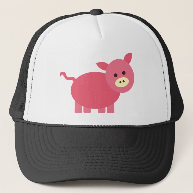 Cute Little Piggy Trucker Hat (Front)