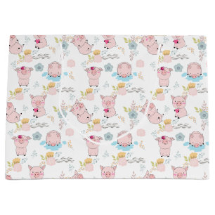 Cute Little Pigs Large Gift Bag