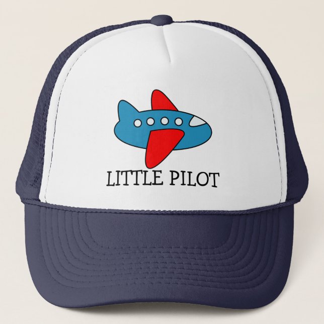 Cute little pilot aeroplane trucker hat for kids (Front)