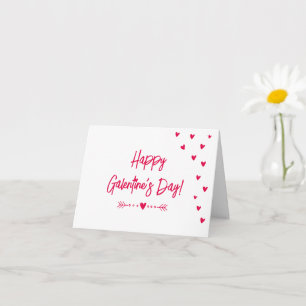 Cute Little Pink Hearts - Happy Galentine's Day  Card