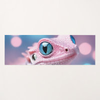 Cute Little Pink Lizard with Big Blue Eyes