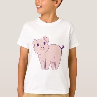 Cute Little Pink Pig Art T-Shirt