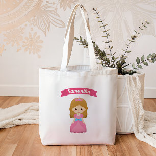 Cute Little Pink Princess Kids Tote Bag