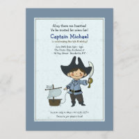 Cute Little Pirate Invitation