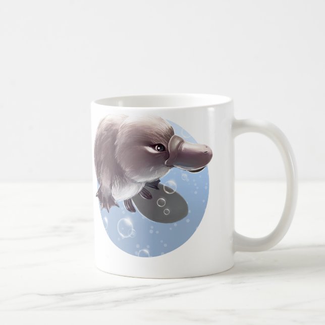 Cute Little Platypus Illustration Mug (Right)
