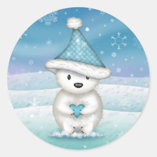 Cute Little Polar Bear Stickers