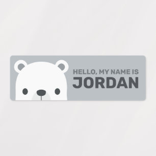Cute Little Polar Bear with Personalised Name