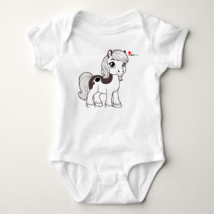 Cute Little Pony Chibi Horse Baby Bodysuit