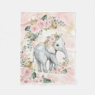 Cute Little Pony Decorated With Wildflowers Fleece Blanket