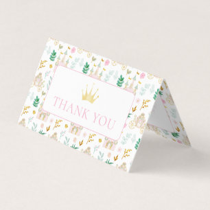 Cute little princess birthday girl thank you cards