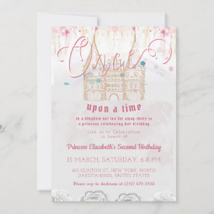 Cute Little Princess Once Upon A Time  Birthday Invitation