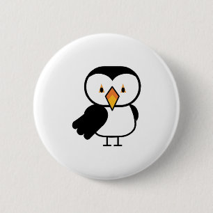 cute little puffin 6 cm round badge