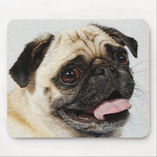 cute little pug dog mouse mat