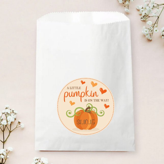 Cute Little Pumpkin Baby Shower Favour Bags (Creator Uploaded)