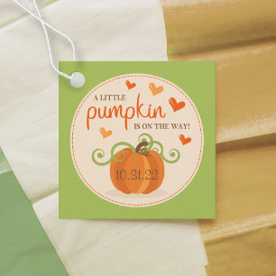 Cute Little Pumpkin Baby Shower Favour Tags