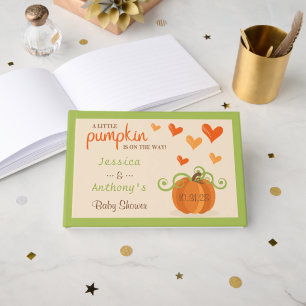 Cute Little Pumpkin Baby Shower Guest Book