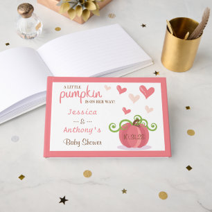 Cute Little Pumpkin Baby Shower Guest Book