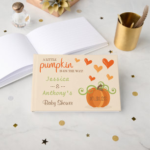 Cute Little Pumpkin Baby Shower Guest Book