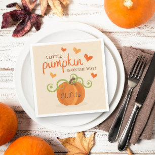 Cute Little Pumpkin Baby Shower Napkins