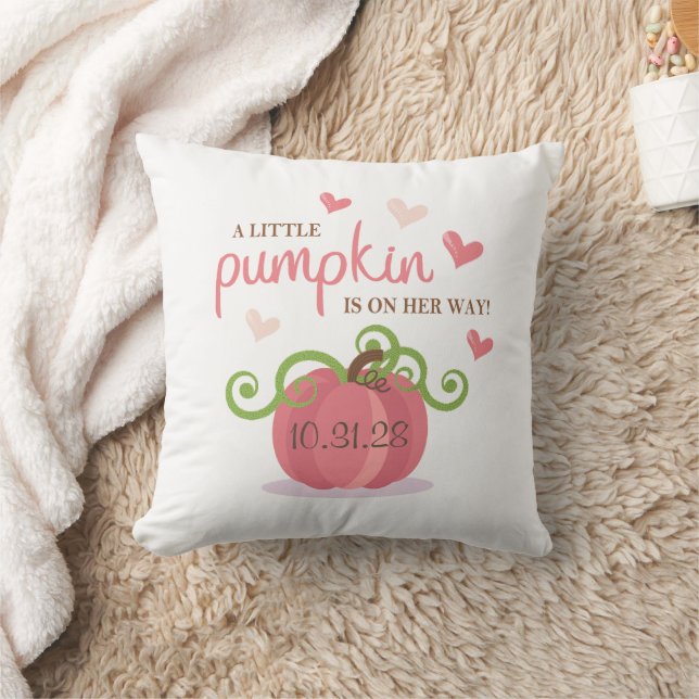 Cute Little Pumpkin Baby Shower Napkins Cushion (Blanket)