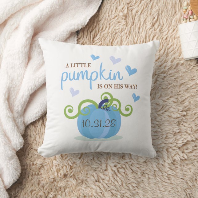 Cute Little Pumpkin Baby Shower Napkins Cushion (Blanket)