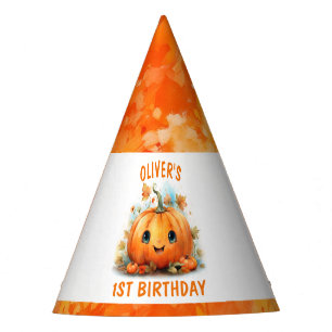 Cute Little Pumpkin Birthday Party Party Hat