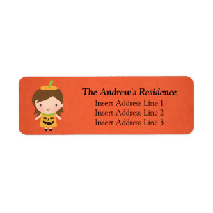 Cute Little Pumpkin Girl Kids Halloween