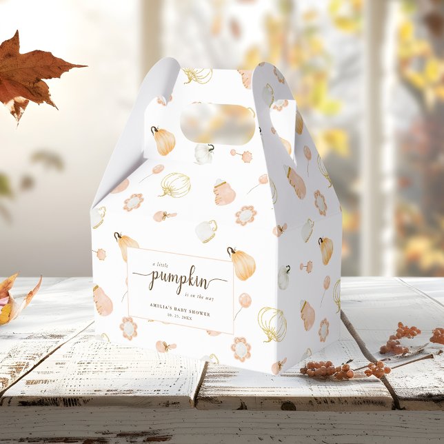 Cute Little Pumpkin Nursery Baby Girl Shower Favour Box (Creator Uploaded)