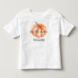 Cute Little Pumpkin Watercolor Baby Shower Toddler T-Shirt