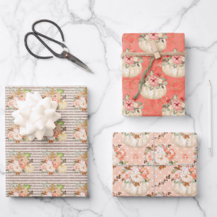 Cute Little Pumpkins Birthday Baby Shower Gifts Wrapping Paper Sheet