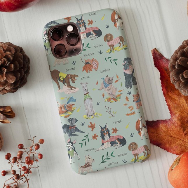 Cute Little Puppy Dog Pet Pattern Case-Mate iPhone Case (Creator Uploaded)