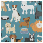 Cute Little Puppy Dog Pet Pattern Fabric