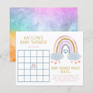 Cute Little Rainbow Baby Shower Bingo