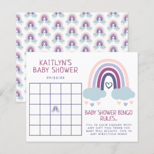 Cute Little Rainbow Baby Shower Bingo