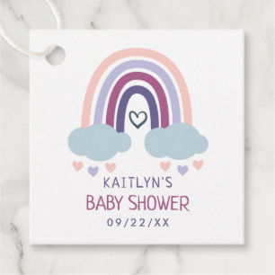 Cute Little Rainbow Baby Shower Favour Tags