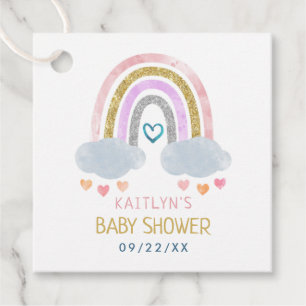 Cute Little Rainbow Baby Shower Favour Tags