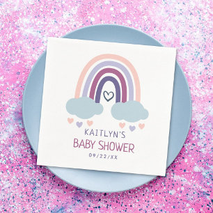 Cute Little Rainbow Baby Shower Napkin