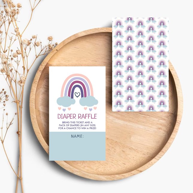 Cute Little Rainbow Diaper Raffle Enclosure Card (Creator Uploaded)