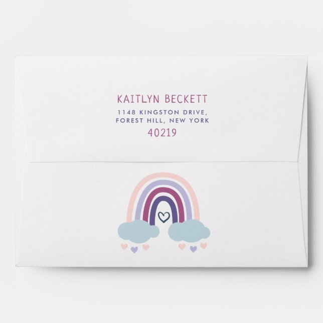 Cute Little Rainbow Envelope (Back (Top Flap))
