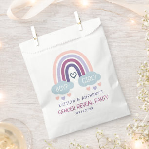 Cute Little Rainbow Gender Reveal Party Favour Bags