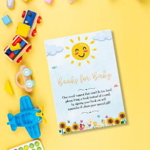 Cute little ray of Sunshine Baby Shower Enclosure Card