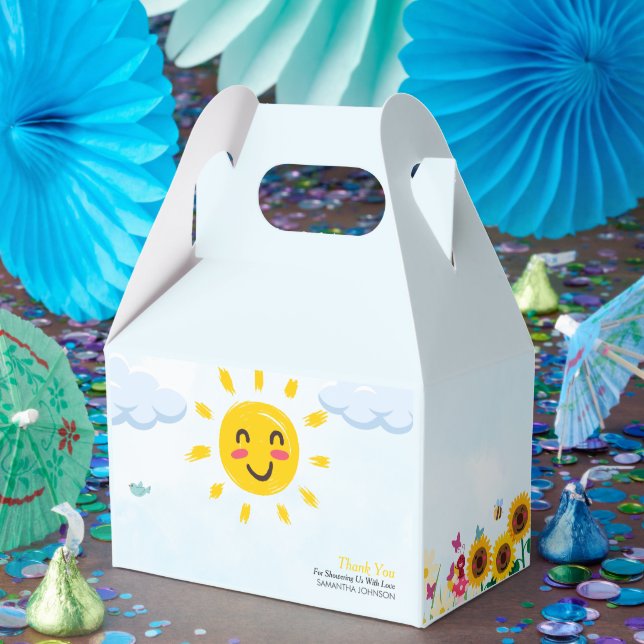 Cute Little Ray of Sunshine Baby Shower Favour Box (Party)