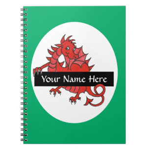 Cute Little Red Dragon Notebook to Personalise