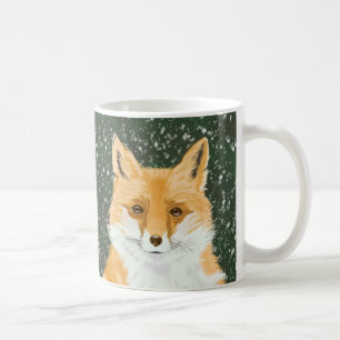 Cute Little Red Fox - in the snow.  Coffee Mug