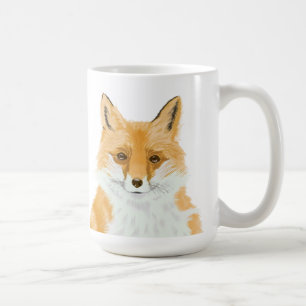 Cute Little Red Fox - transparent. Coffee Mug