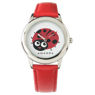 Cute Little Red Ladybug Personalised Watch