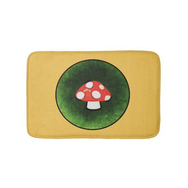 Cute Little Red Mushroom Bath Mat (Front)