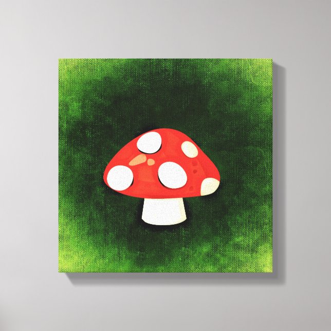 Cute Little Red Mushroom Canvas Print (Front)