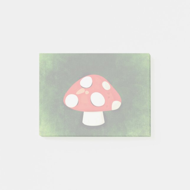 Cute Little Red Mushroom Post-it Notes (Front)